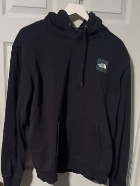 The North Face Black Pullover Hoodie with Logo Patch